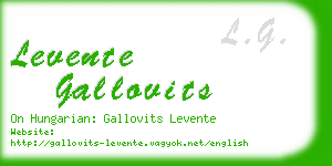 levente gallovits business card